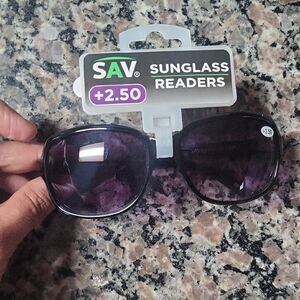 SAV Blacl new  Sunglass Readers +2.50